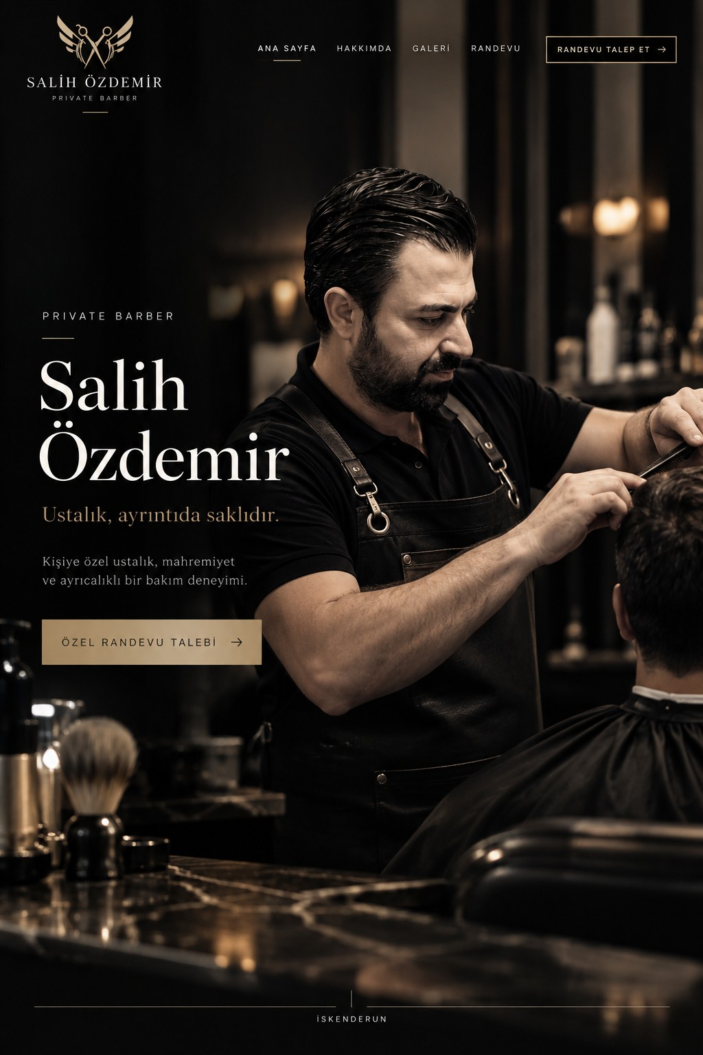 Salih Özdemir Private Barber — Ustalık, ayrıntıda saklıdır. Özel randevu talebi